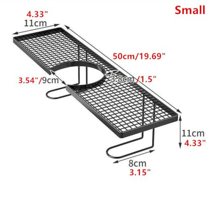 Sink Organizer Rack,No-Drill Freestanding Carbon Steel Faucet Storage Shelf, Washbasin Shelf, Tool-Free Organizer, Space-Saving Bathroom Countertop Organizer, Easy Drainage New (Black)