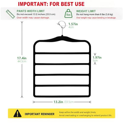 Closet Organizers and Storage,3 Pack Organization and Storage Pants-Hangers-Space-Saving,Velvet Hanger for Dorm Room for College Students Girls Boys Guys Hanging Jean Scarf