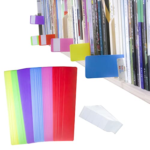 48PCS 12x2inch Thick Library Book Dividers for Shelves with Stickers