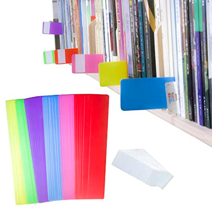 48PCS 12x2inch Thick Library Book Dividers for Shelves with Stickers