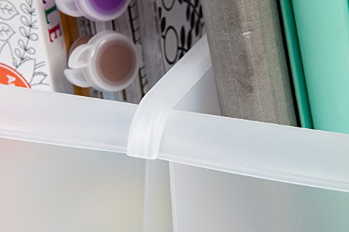 IRIS USA 8-Pack, Connecting Book Bin Organizer Magazine Holder, Clear | Organize books, magazines, notebooks, binders, and school supplies with vertical storage and connecting design