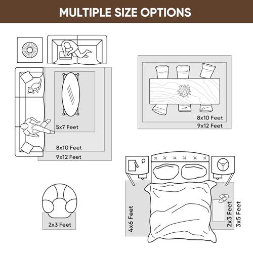 BALEINE Felt Non Slip Rug Pads, Extra Large 1/4" Thick Felt and Rubber Backing, Shock Absorbing Carpet Pad for All Carpets and Hardwood Floors (3x5 Ft)