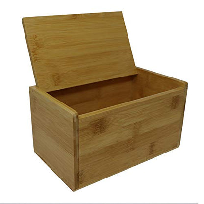 Bamboo Face Mask Dispenser | Wooden Mask Box with Cover for Storing and Dispensing Personal Face Masks