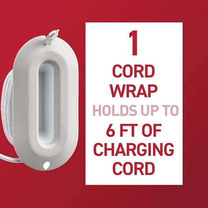 Command Cord Wrap, 2 Units, 4 Medium Strips | Cord Holder And Organizer For Desk, Office, Gaming, And Living Room, No Damage Adhesive Cord Management