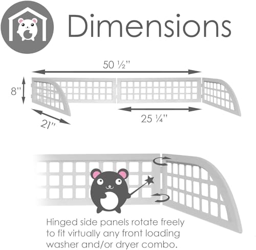 The Original Laundry Guard - Stop Laundry From Falling Behind Washer/Dryer - Invented by a US Mom - Made in NorthAmerica - Magnetic - Fits Most Front Loading Machines - Top of Fridge - Grey