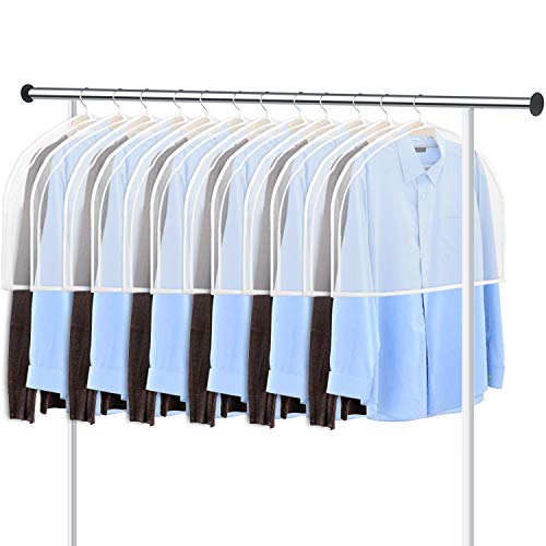 Extra Wide Garment Shoulder Covers Bag (Set of 12)... (White)
