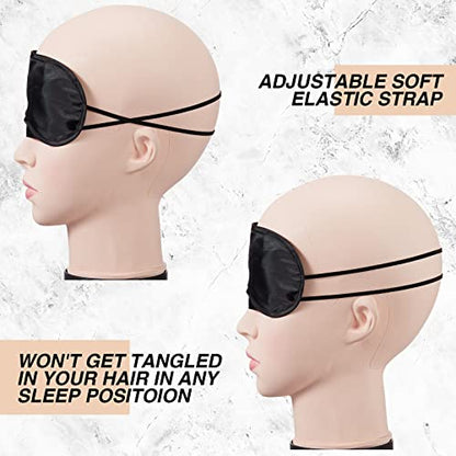 50 Pieces Eye Mask Sleep Masks Bulk Sleeping Blindfold Eye Cover for Games Team Building Party Travel with Nose Pad and Adjustable Strap for Women Men
