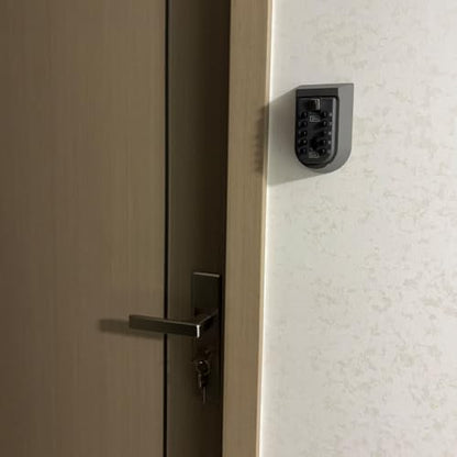Key Lock Box for Outside Wall Mount, Waterproof Spare Key Storage Box, 10-digits Combination Lockbox Push Button Key Keeper Box for Home Indoor & Outdoor Realtors Landlord Property Management
