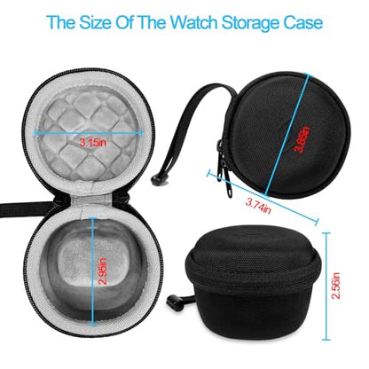 Hard Watch Case Travel for Rolex, Single Smart Watch Cases for Men and Women, Portable Storage Box for Sports, Business Trips and Travel, Hard EVA Protective Case Waterproof, Black