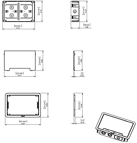 Legrand - OnQ Cable Management, In-Wall Media Box, Dual Purpose Structured Wiring Enclosure, TV Home Theater Recessed Storage Box, 9 Inch, white ENP0900-NA