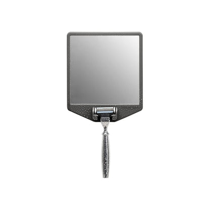 TOOLETRIES The Joseph Shower Mirror for Shaving and Razor Holder - Charcoal | Fog-reducing shower mirror with an integrated silicone razor holder and reusable wall mount.