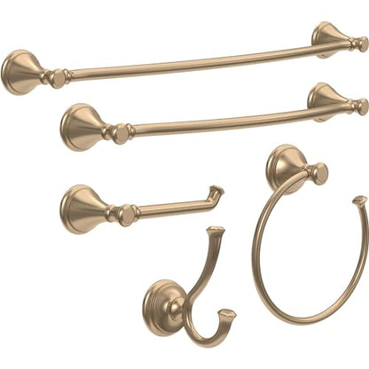 Delta Double Towel Hook for Bathroom or Kitchen| Champagne Bronze | Cassidy Accessories