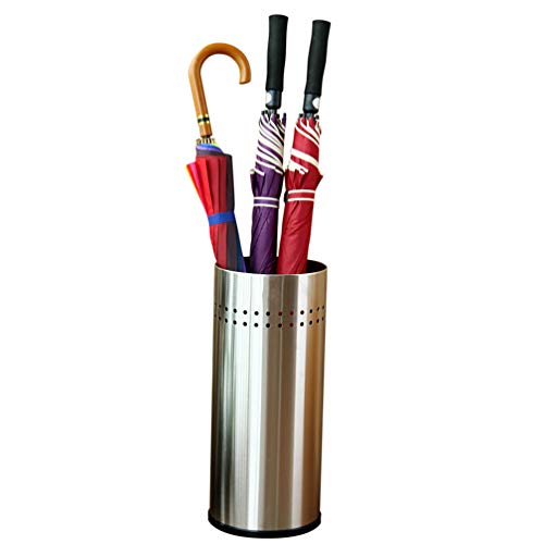 Umbrella Storage Bucket Indoor Umbrella Stand Organizer Stainless Steel Small Holder with Draining for Entryway Home Office Lobby