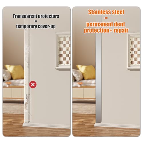 2x2x48 Inch 304 Stainless Steel Wall Corner Guards (10-Pack) Heavy Duty Rounded Corner Protector, Smooth Folded Edge Design for Wall Protection 90° Angle Metal Edge Guard
