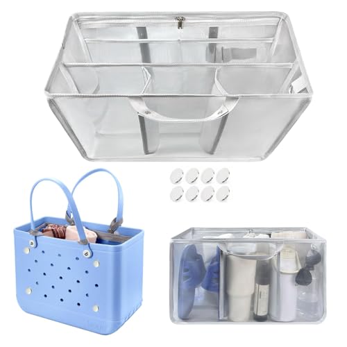 Beach Bag Organizer Insert Divider for X Large Bog... (gray | Nylon)