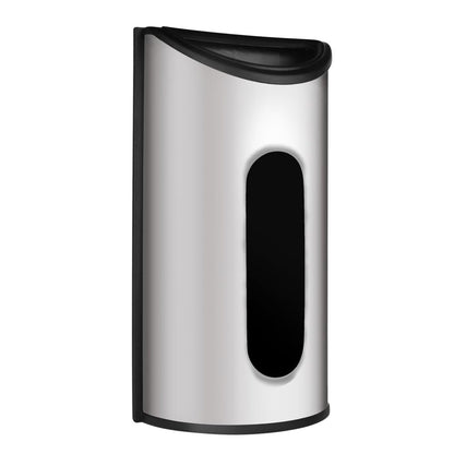 Grocery Plastic Bag Holder for Kitchen Trash Bag, Easy Wall Mount Bag Saver, Bevansol Storage Dispenser Medium, Smudge Proof with Extra Wide Access Openings, Stainless Steel (Sliver)