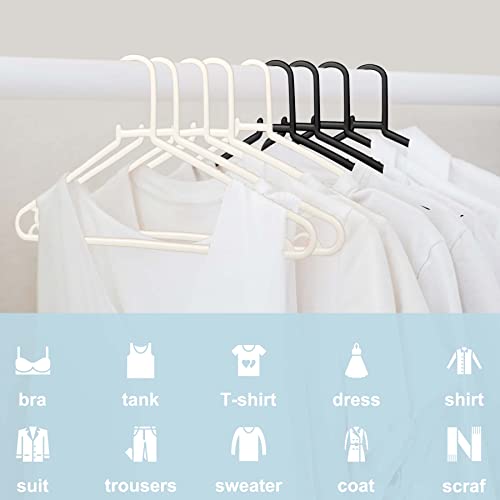 Byomostor Plastic Hangers 50 Pack | Lightweight durable slim design, space saving for laundry and daily adult clothing storage Ideal for apartments, dorms