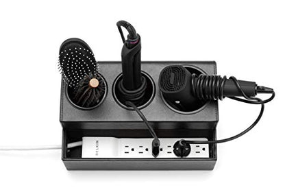 Hair Dryer Holder Hair Tool and Styling Organizer, Bathroom Countertop Blow Dryer Organizer, Vanity Storage Stand for Accessories, Makeup, Toiletries (Black) – MK154C