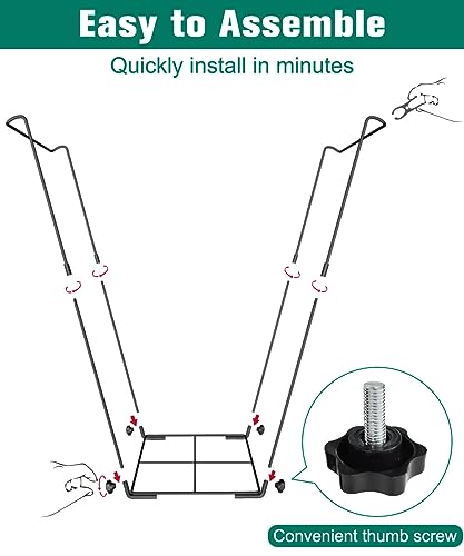 Outdoor Trash Bag Holder Stand - Heavy Duty Metal... (Black | metal)