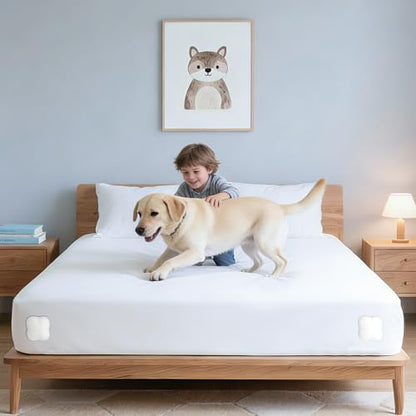 Sheet Holders 4 Pack,Bed Sheet Grippers One-Size-Fits-Most, Bed Sheet Holders for Corners Easy Installation Keeps Fitted Sheet Tight All Night(White)