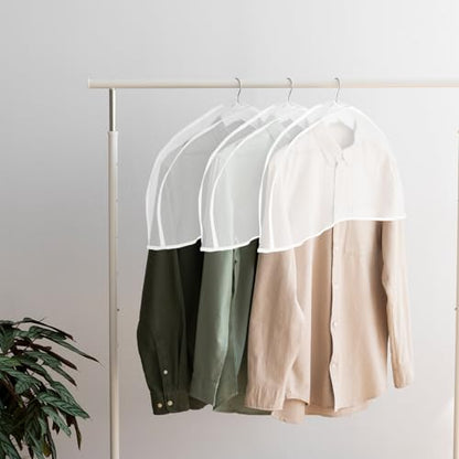 30PCS Garment Covers For Hanging Clothes, Shoulder Covers For Closet Storage, Breathable Dust Covers For Suits, Coats, Jackets, Translucent PEVA Material, 23.6" X 11.8" X 1.9