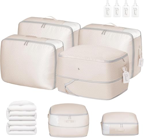 Comforter Storage Bag 4 Pack - Blanket Storage Org... (Beige | Polyester)