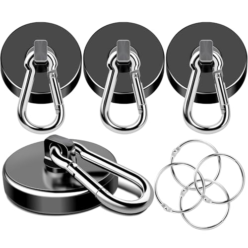 Strong Magnetic Hooks Heavy Duty 200LBS+ Black Swi... (Black)
