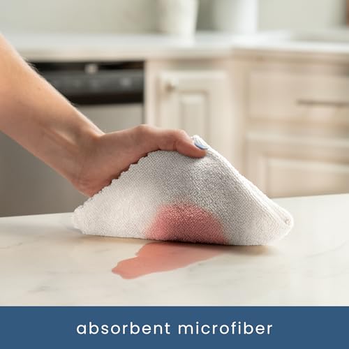 S&T INC. Microfiber Cleaning Cloth, 50 Pack, 11.8" x 11.8", White | Storage Box Included, Edgeless Cleaning Cloth for Home and Car, Reusable and Multi-Purpose Cleaning Rags, Machine Washable