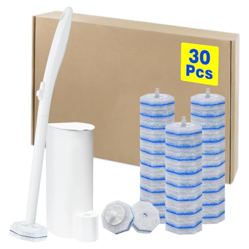 Disposable Toilet Brush and Holder Set, with 30 PC... (30 Count)