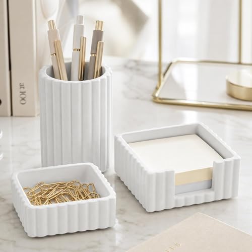 Aesthetic Desk Organizer Set of 3 For Your Office... (3 Count | Gray)