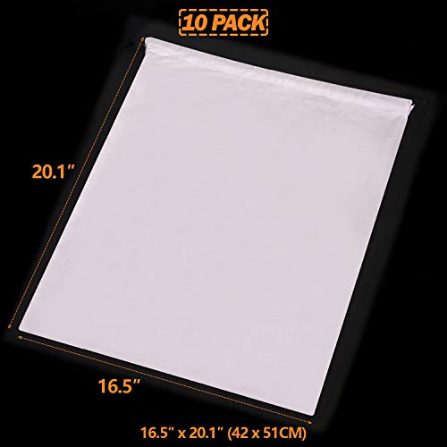10 Pack Drawstring Dust Covers Large Cloth Storage Pouch String Bag for Handbags Purses Shoes