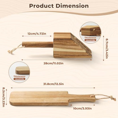 Mattress Lifter & Bed Sheet Tucker Tool for Changing Sheets, Acacia Wood Mattress Lifter Wedge and Bed Maker Tool, Comfort Grip and Lever-Action Lift for Tuck Sheets or Bed Skirts