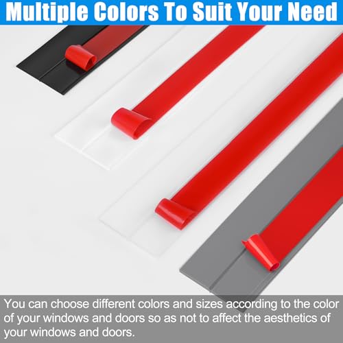 Draft Seal Tape for Doors and Windows 2 in x 20 Ft Silicone Weather Stripping Extra Thick 2mm Door Seal Strip with Strong Adhesive Draft Insulation Stopper Side Seal - Clear