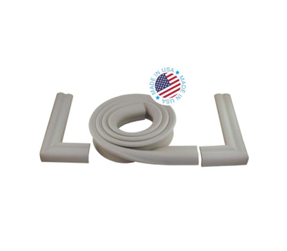 KidKusion Hearth Cushion | Made in USA | Taupe | 8.33 Ft of Padding | Child Safety, Edge and Corner Guard, Baby Proof Fireplace Bumper