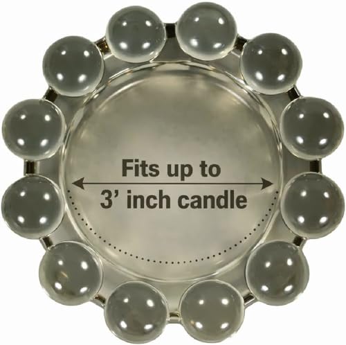 Home Collection Original Smoky Glass Small Bubble Candle Dish | Votive and Candle Plate, Diffuser Base, Wax Catcher, Decorative Tray, Jewelry Catchall, Decorative Tabletop Accent