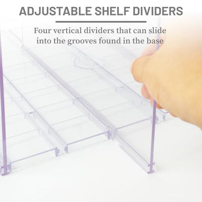 Gift Bag Storage Organizer, Acrylic Clear Shopping Bag Organizer, Adjustable Shelf Divider Bag Organizer for Small Closet, 1 Pack