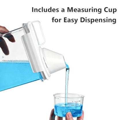 75OZ Laundry Detergent Dispenser, Liquid Laundry Soap Dispenser, Fabric Softener Organizer, Clear Plastic Powder Laundry Detergent Container, 1PACK