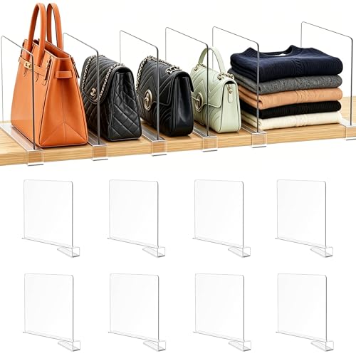 Acrylic Purse Organizer for Closet Shelf Dividers...