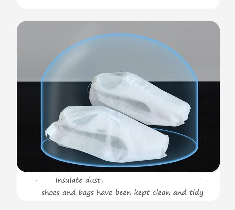 30 eco-friendly travel shoe bag storage bags, non-woven breathable dust-proof bag with rope, suitable for storing shoes and bags, isolate dust and keep shoes and bags clean and tidy. (19.6inX23.62in)