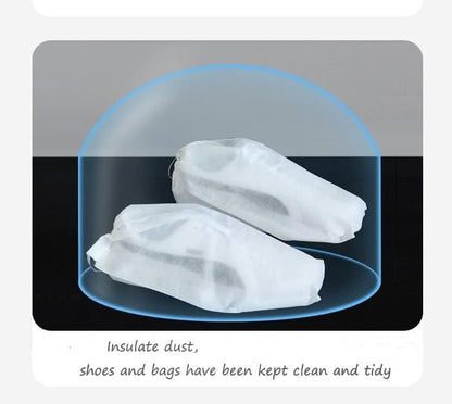 30 eco-friendly travel shoe bag storage bags, non-woven breathable dust-proof bag with rope, suitable for storing shoes and bags, isolate dust and keep shoes and bags clean and tidy. (19.6inX23.62in)