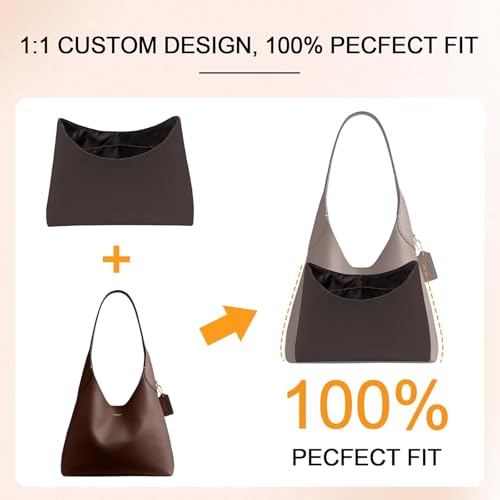 Dupont Paper Purse Organizer Inserts for brooklyn 28 Insert Keeps Tote Handbag（Brown）