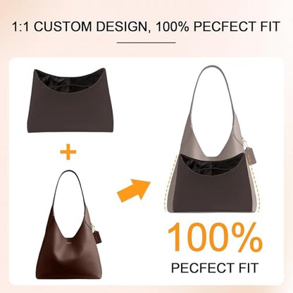 Dupont Paper Purse Organizer Inserts for brooklyn 28 Insert Keeps Tote Handbag（Brown）