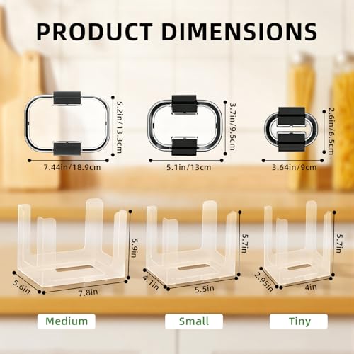 3PCS Food Container Lid Organizer Fit for Rubbermaid Brilliance Nap-on Lids | Clear Acrylic Stackable Lid Holder Rack, Holds 24 Lids, Fits 0.5, 1.3, 3.2 & 4.7 Cup Lids, Stackable Kitchen Storage