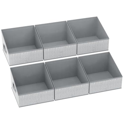 DIMJ Closet Storage Bins - Fabric Storage Baskets for Shelves, Collapsible Closet Organizers and Storage with Handles, Trapezoid Shelf Organization Storage Cubes for Purse, Toys, Books, Towel, Socks