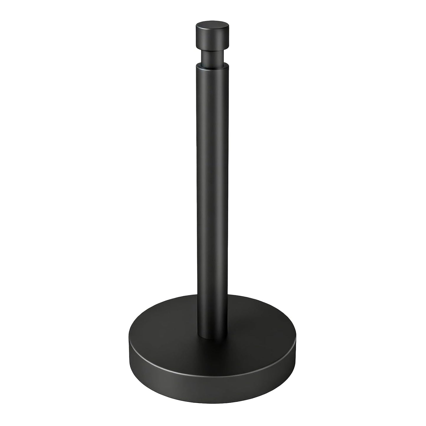 3.9lbs Heavy Duty Paper Towel Holder, Weighted Base, Modern Standing Countertop Stainles Steel Dispenser for Kitchen (Matte Black) | Stainles Steel,Modern Standing Countertop Dispenser for Kitchen,Easy One-Handed Tear