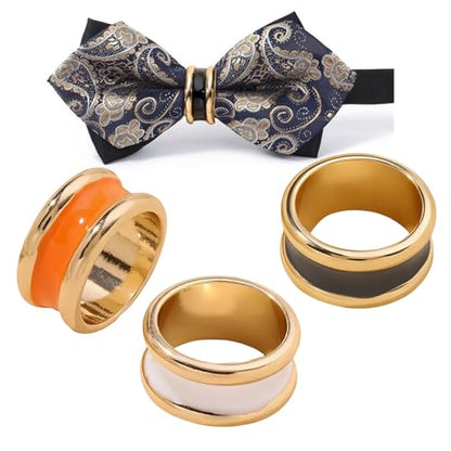 SYWDUDUCLT Scarf Ring for Women's Shawl, Silk Neckerchief, Tshirt, Gold/Sivler, S/M/L, 2 Pcs