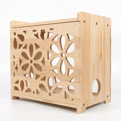 Wooden Projector shelf,Wifi router box hider,Power strips storage,Cable management,Routers Cover organizer for office home,Floating modem shelf for wall,Wall shelves,wall mount,Simple assembly