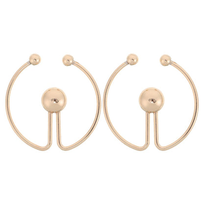Beaupretty Scarf Circle Clips 2.36 Inch Round Buckle Fasteners for Women Clothes with Detachable Bead Accent Secure Shirt Clips for Dresses T-Shirts Cardigans - Anti-Exposure Clothing Holder