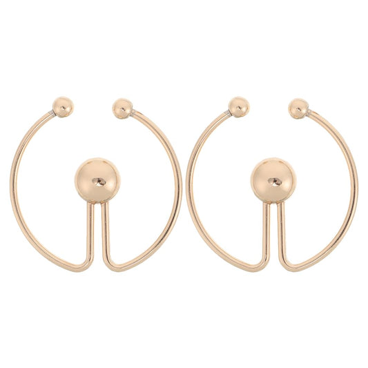 Beaupretty Scarf Circle Clips 2.36 Inch Round Buckle Fasteners for Women Clothes with Detachable Bead Accent Secure Shirt Clips for Dresses T-Shirts Cardigans - Anti-Exposure Clothing Holder