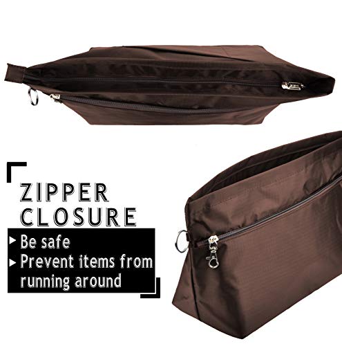 Vercord Handbag Purse Tote Pocketbook Organizer Insert Zipper Closure 11 Pockets 3 Sizes Many Colors